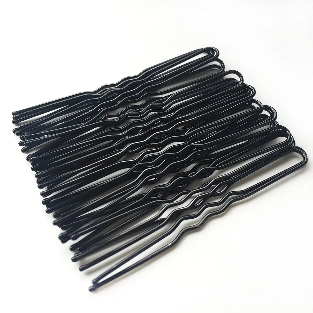 200 count Bobby Pins with Tin Case U Shaped Hairpins Bulk Bob Pins
