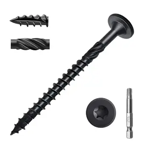 6 Inch Deck Screws 50 count, Structural  Screws, Rust Resistant Timber Screws for Timber/Log/Landscaping , with T30  Bit (#14 x 6)