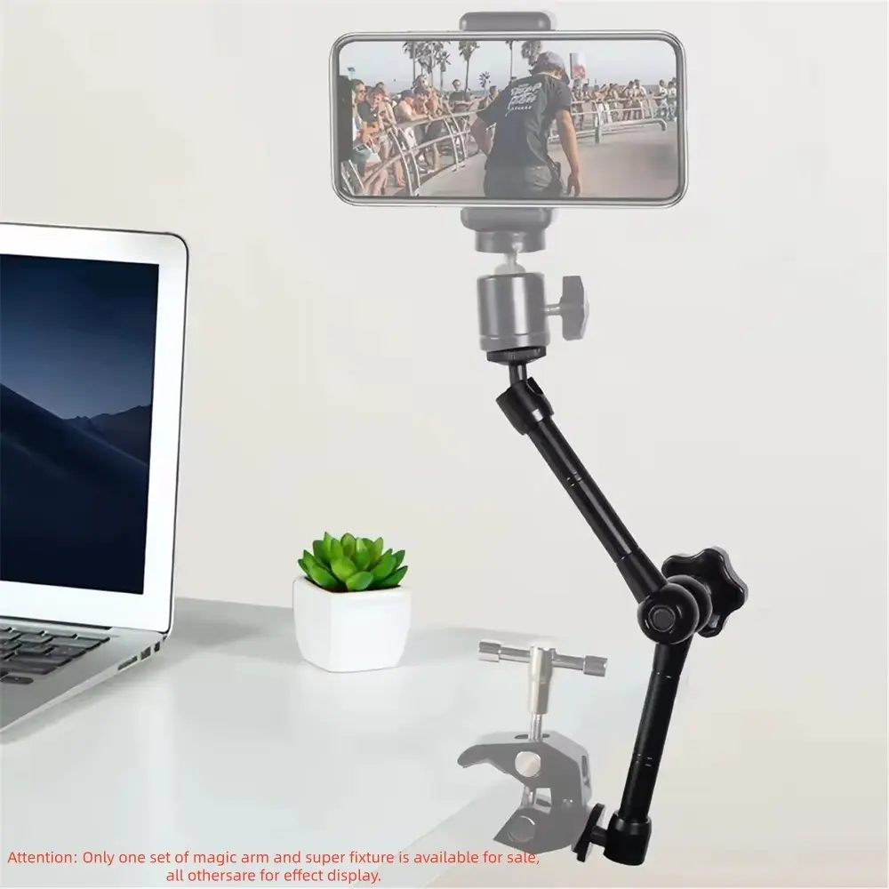 11 inch  Articulating Magic Arm + Super Clamp for DSLR Rig Camera to LCD Monito, LED Video Light Camera Accessories