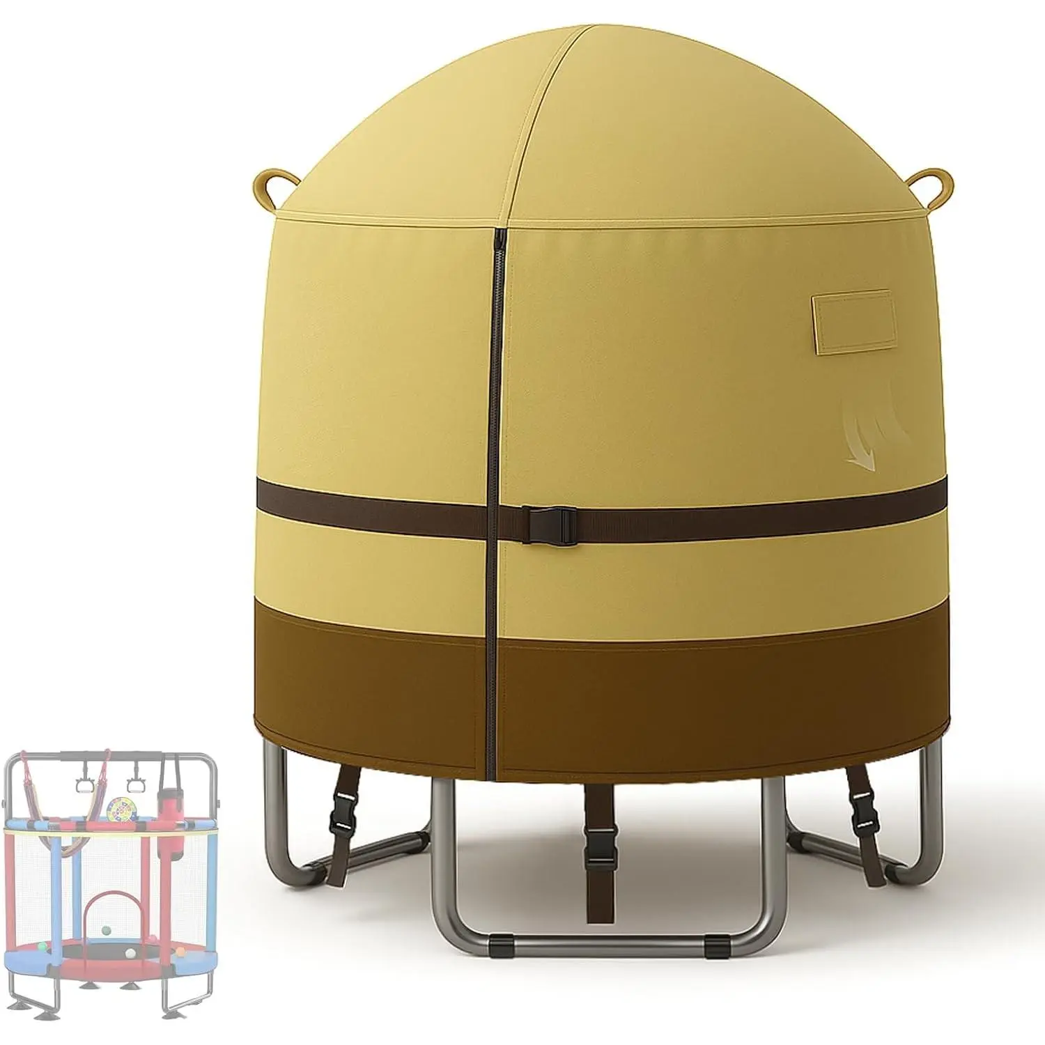 55" Round Mini Trampoline Cover for Kids - Heavy-Duty 600D Waterproof Outdoor Trampoline Shade Cover