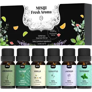 Oils Set Top 6 Aromatherapy-Oils for Diffuser for Home,Air Freshening Diffuser Oils Scents for Aromatherapy,Laundry,Candle&Soap,Humidifiers 6 X 10ML