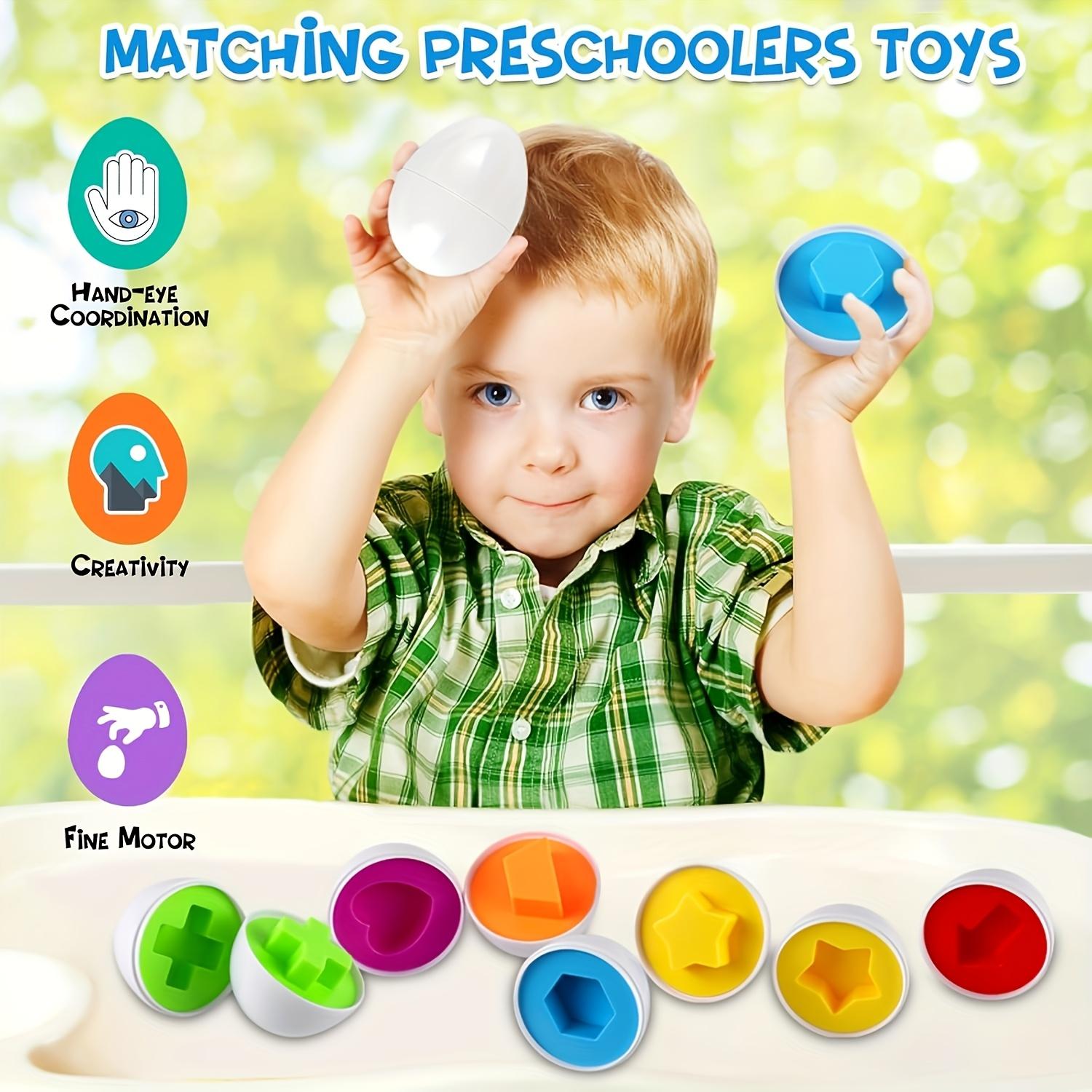 Matching egg toys, children's educational shape-matching toys, random colors, fun games suitable for kids, Christmas gifts, Easter gifts,  birthday   party   gifts DIY Coloring Fleece Blanket with Markers Retractable Super Glitter Gel Pens