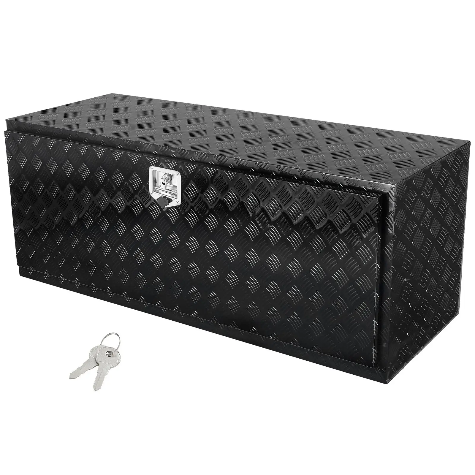 VEVOR Underbody Truck Box, 60" x 24"x 24" Pickup Storage Box, Heavy Duty Aluminum Diamond Plate Tool Box with Lock and Keys, Waterproof Trailer Storage Box with T-Handle Latch for Truck, Van, Trailer