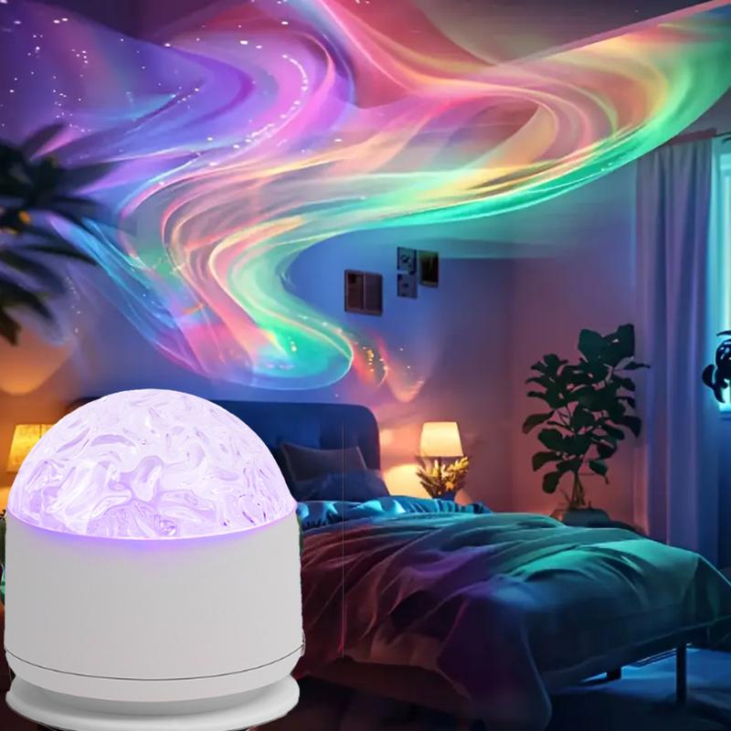 2 in 1 Aurora Light Projector – Northern Lights & Star Cloud Galaxy Lamp with Remote Control, USB Rechargeable Night Light for Bedroom, Living Room, Home Decor, Gifts & Relaxing Ambience