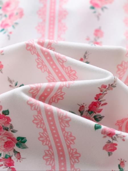 Elegant Floral Pattern Long Sleeve Pajamas Set, Light Button-Up Top and Pants, Casual Fitted Sleepwear, Matching Pyjamas for Spring & Fall