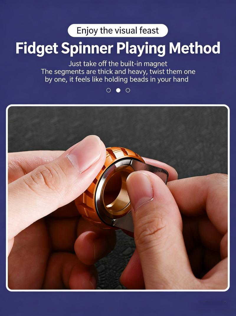 Star Wheel Rotating Ring Adult Stress Relief Toy Metal Ring Rotating Stress Relief Fingertip| Fingertip Rotating Ring Artifact