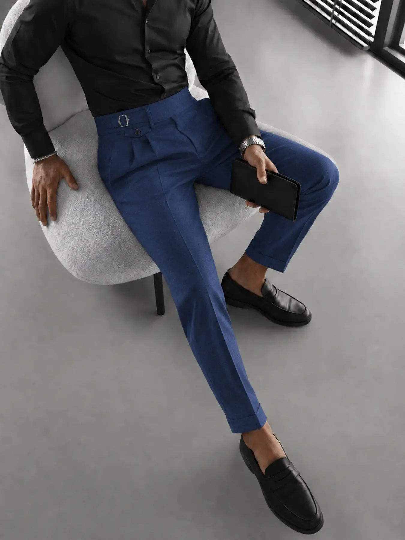 Men's Solid Color Straight Leg Suit Pants, Regular Fit Casual Comfy Pants for Work Office Business, Men's Trousers for All Seasons, Menswear
