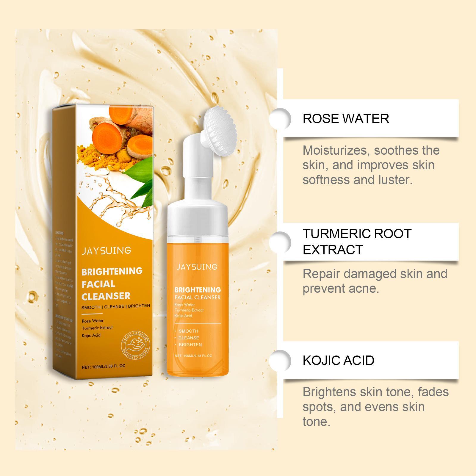 Turmeric Facial Cleanser, 6 Counts/set Gentle Moisturizing Facial Cleanser, Facial Skin Care Product for All Skin Types, Facial Wash