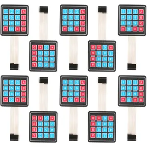 10 count 4 x 4  Array Membrane  76.9*76.9mm Keypad Keyboard 16 Key  Array Membrane  Microcontroller Extended Keyboard 8Pin Dupont for Arduino