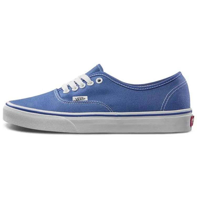 Vans Authentic Canvas Low-Top Skate Shoes for Men and Women – Lightweight and Comfortable Blue and White Verifiable, with credentials and supporting global authentication