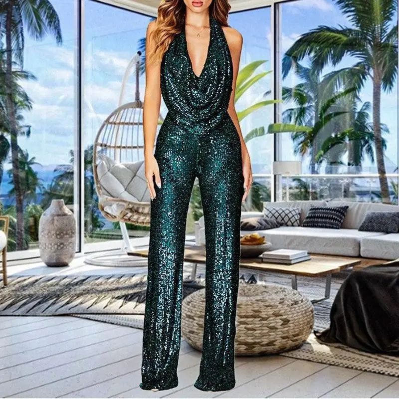 New Sequin Sleeveless Jumpsuit | Evening, Party | Jumpsuit | Trendy, Sexy, Great for Parties and Special Events