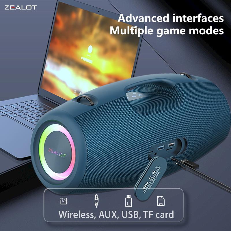 ZEALOT S78 Wireless Speaker, 100W Portable Waterproof Subwoofer