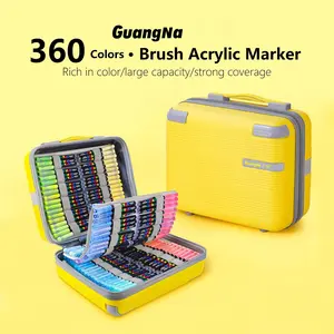 Guang Na 360/408 Color Acrylic Markers, Portable Sketch Set with Case, Suitable for Various Materials, Travel-Friendly Art Supplies