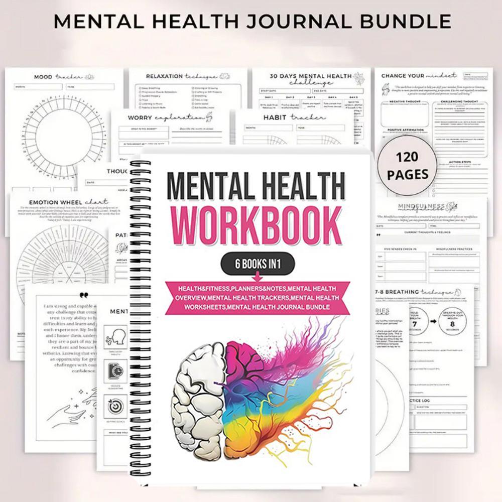 Mental Health Workbook, Mental Wellness, 1 Count Colorful Mindfulness Workbook, Managing Depression in Relationships, Addiction Recovery Strategies, Healing Complex PTSD