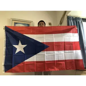 SKY FLAG NEW Puerto Rico Flag 90x150cm Hanging Polyester Pr Puerto Rico Flag Of Rican Flag standard Flag Banner For Decoration