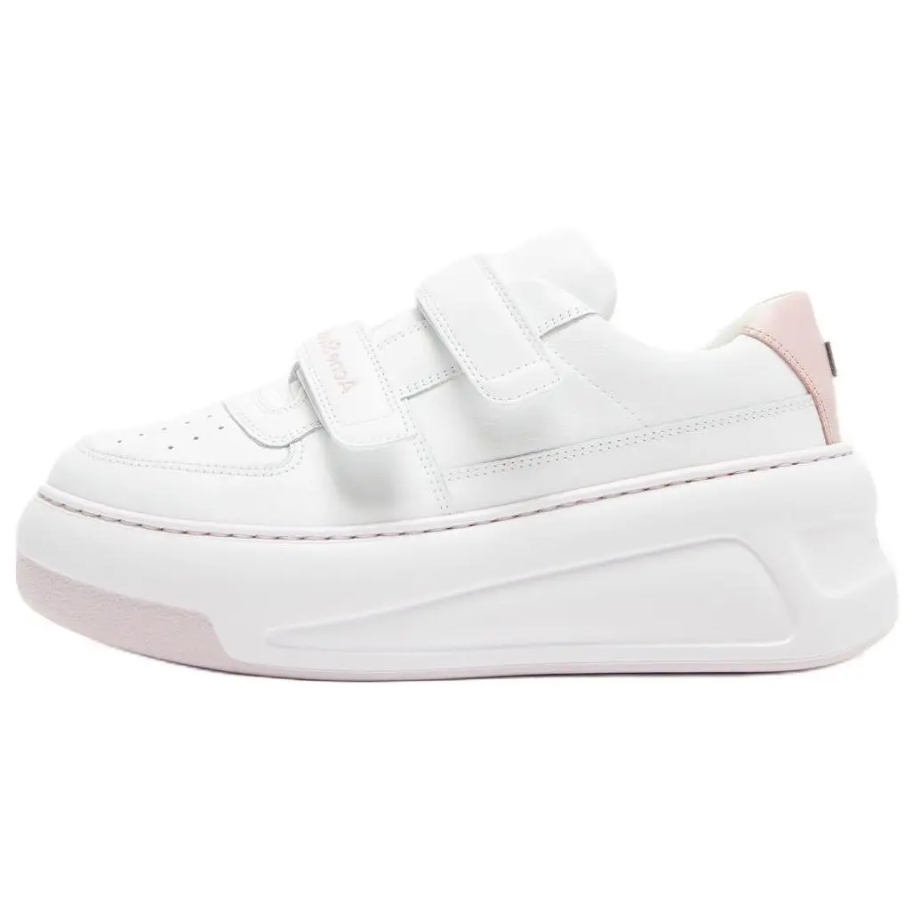 Women's Acne Studios Closed Leather Round-Toe Velcro Low-Top Casual Footwear - Unisex Trainer, Pink Trending Shoes with Maison Mihara Verification Credentials & Global Authentication Support