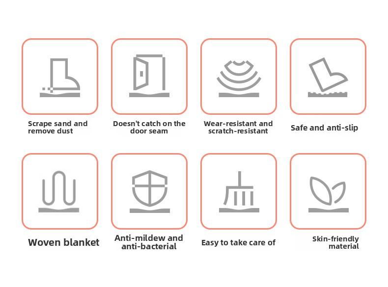 Simple Polyester Entry Doormat, Dust & Sand Scraper, Easy to Clean, Non-Slip Rubber Backed Floor Mat for Entrance