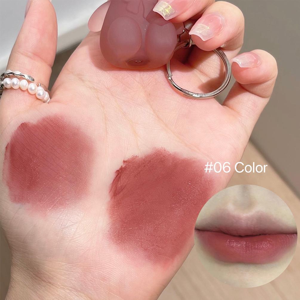 Cute Bear Design Matte Lipstick Set, 3 Counts/set Easy Coloring Lip Glaze Stick, Moisturizing Lip Gloss, Lip Makeup Accessories, Daily Makeup, Makeup Products, Lip Tint