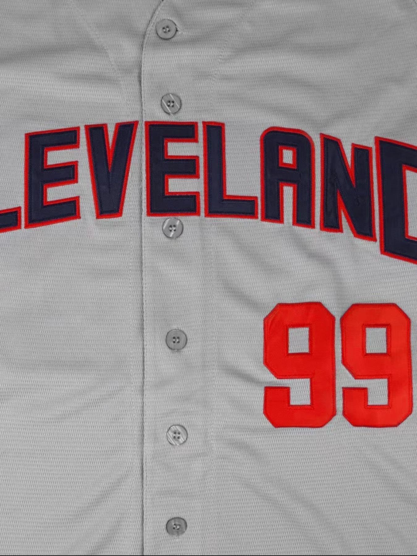 Men's Letter & Number Embroidery Button Front Baseball Lightweight Jersey, Loose Comfortable Breathable Short Sleeve V Neck Outdoor Sports Tee, Men's Sports Clothing for Training