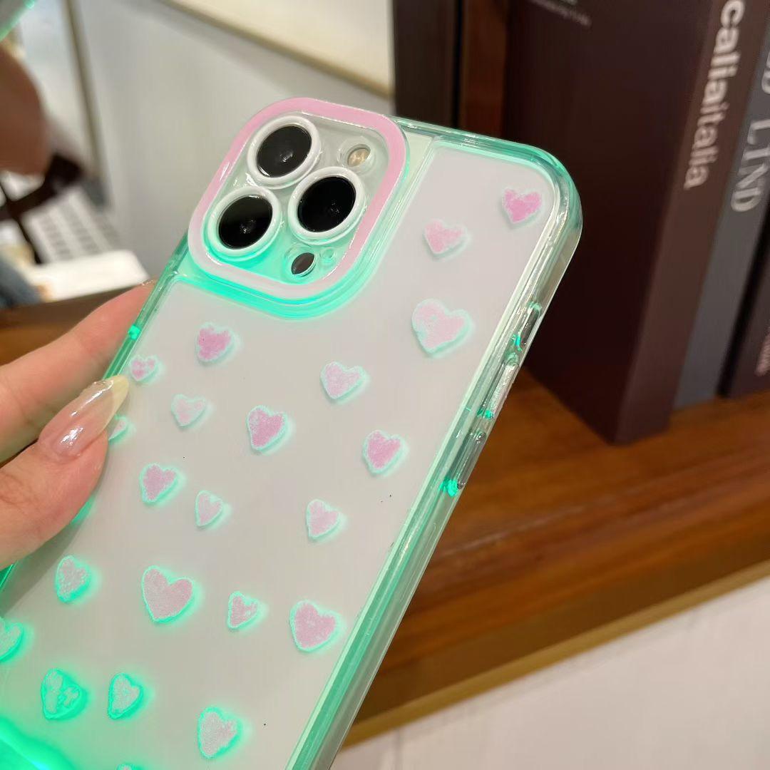 LED Love Phone Case, Compatible with iPhone 17/16/15/14/13/12/11 Pro/Pro Max/Plus, iPhone 17 PRO MAX, Stylish Protective Cover, Unique Design for Daily Use, Protective Casing