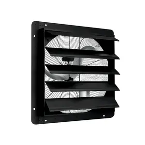 24 Inch Shutter Exhaust Fan 3500 CFM – Wall Mount Garage Vent Fan with Auto Louvers for Workshop, Attic, Greenhouse Cooling