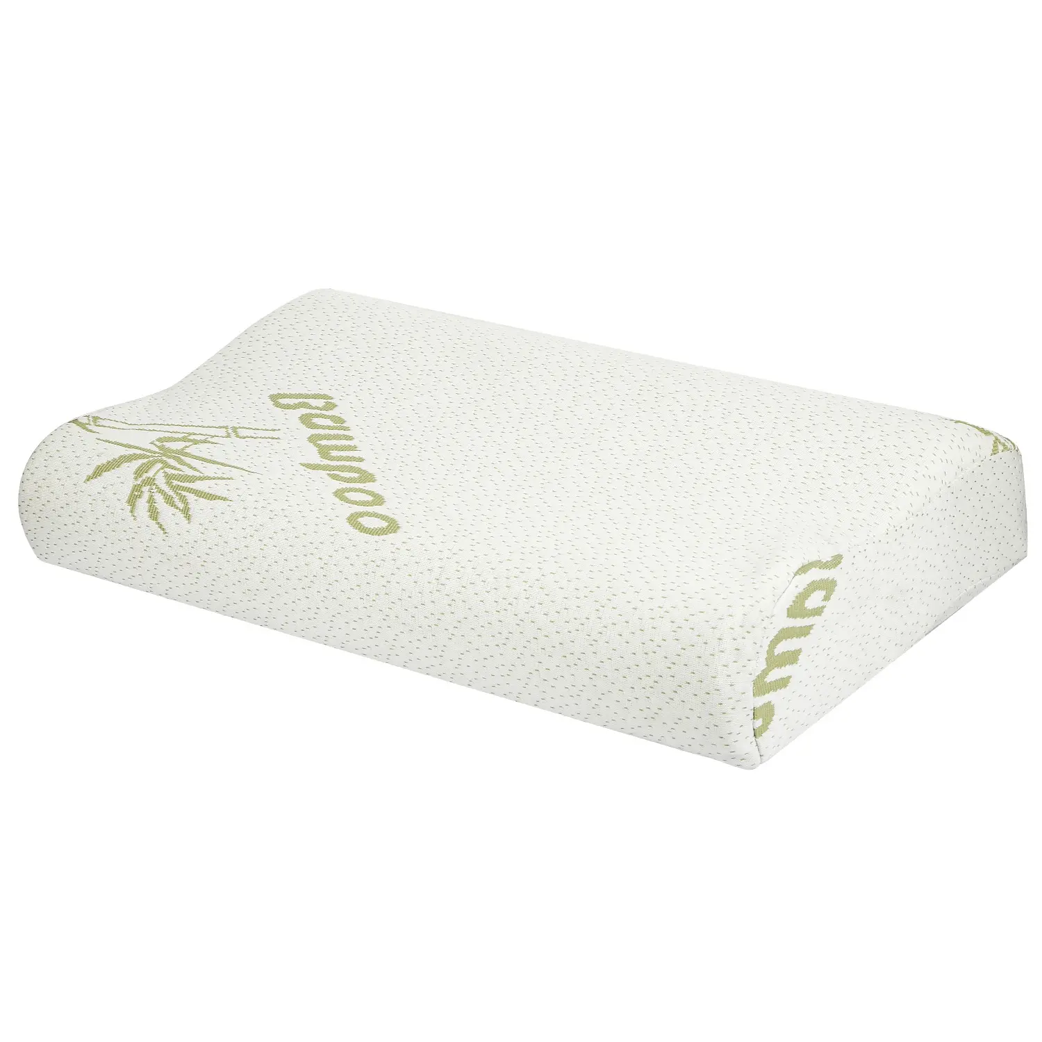 Bamboo Memory Foam Cervical Pillow, Orthopedic Neck Support Pillow for Sleeping, Ergonomic Contour Pillow with Breathable Cover for Side, Back & Stomach Sleepers