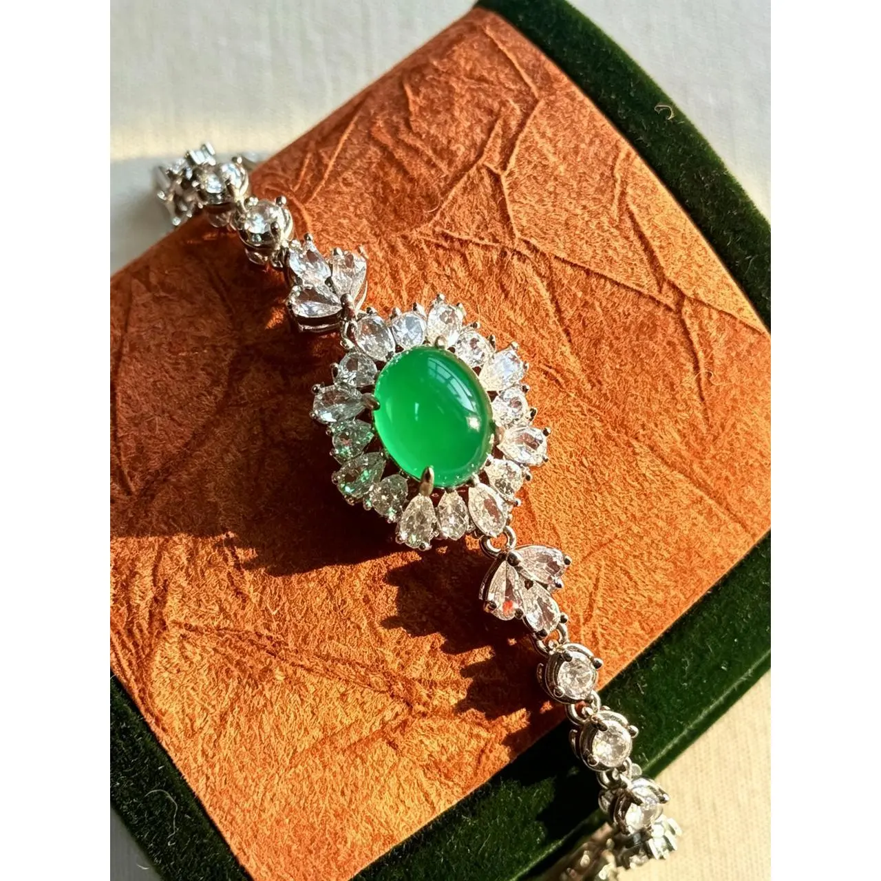 Loveden Natural Chalcedony Tennis Bracelet  |   Multi Styles |   Moonstone White / Pink / Imperial Green |   Unisex Dainty Gemstone Jewelry Gift