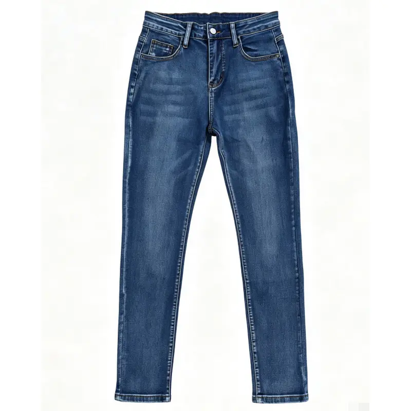 XORAM Women's High Waist Stretch Tapered Denim Jeans - Slim Fit Basic Streetwear Trouser with Pocket, European American Style for Daily Casual Outfits 311, Bottom
