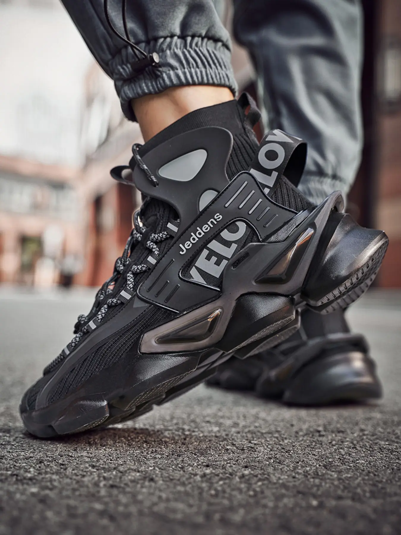 Trendy Men's Casual Sports Shoes, High-Top Men's Shoes, Korean Style, Daily Walking Shoes, Unique Design, Comfortable and Stylish