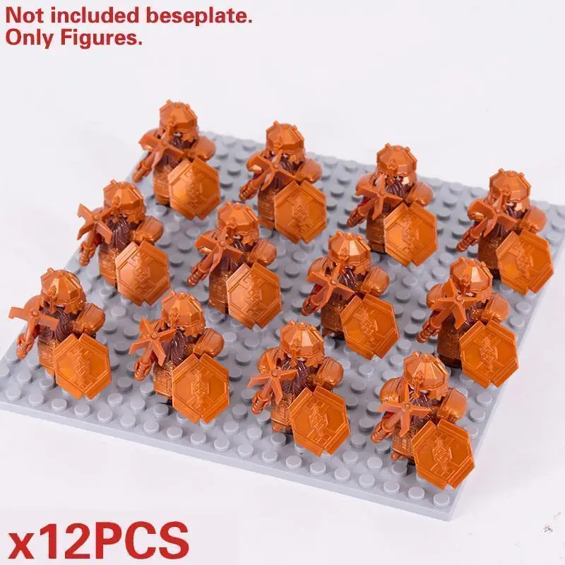 2026 Popular LOTR Movie Series Orc, Uruk-hai, Dwarves Army Bricks and Minifigs Action Figures, MOC DIY Assemble Building Blocks Toys for Kids' Gifts