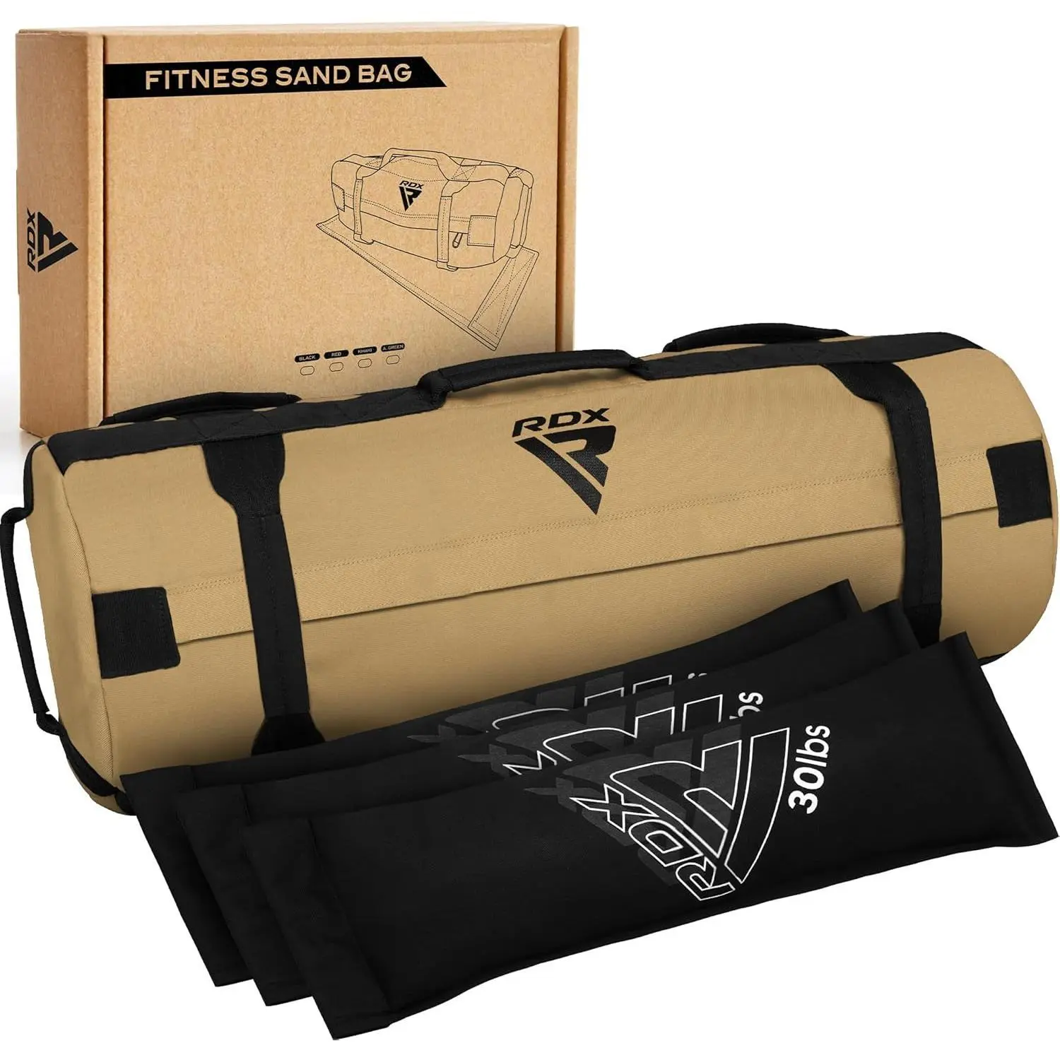 Unfilled Fitness Sandbags for Adults, 1200D Ripstop Cordura Fabric Power Bags with Handles, 5-25 LB Adjustable Weighted Slam Bags for Gym Workout, Strength Training Home Exercise Equipment, 5 To 25 Lb, Enhance Endurance, Shaping Physique, Unisex, Variable