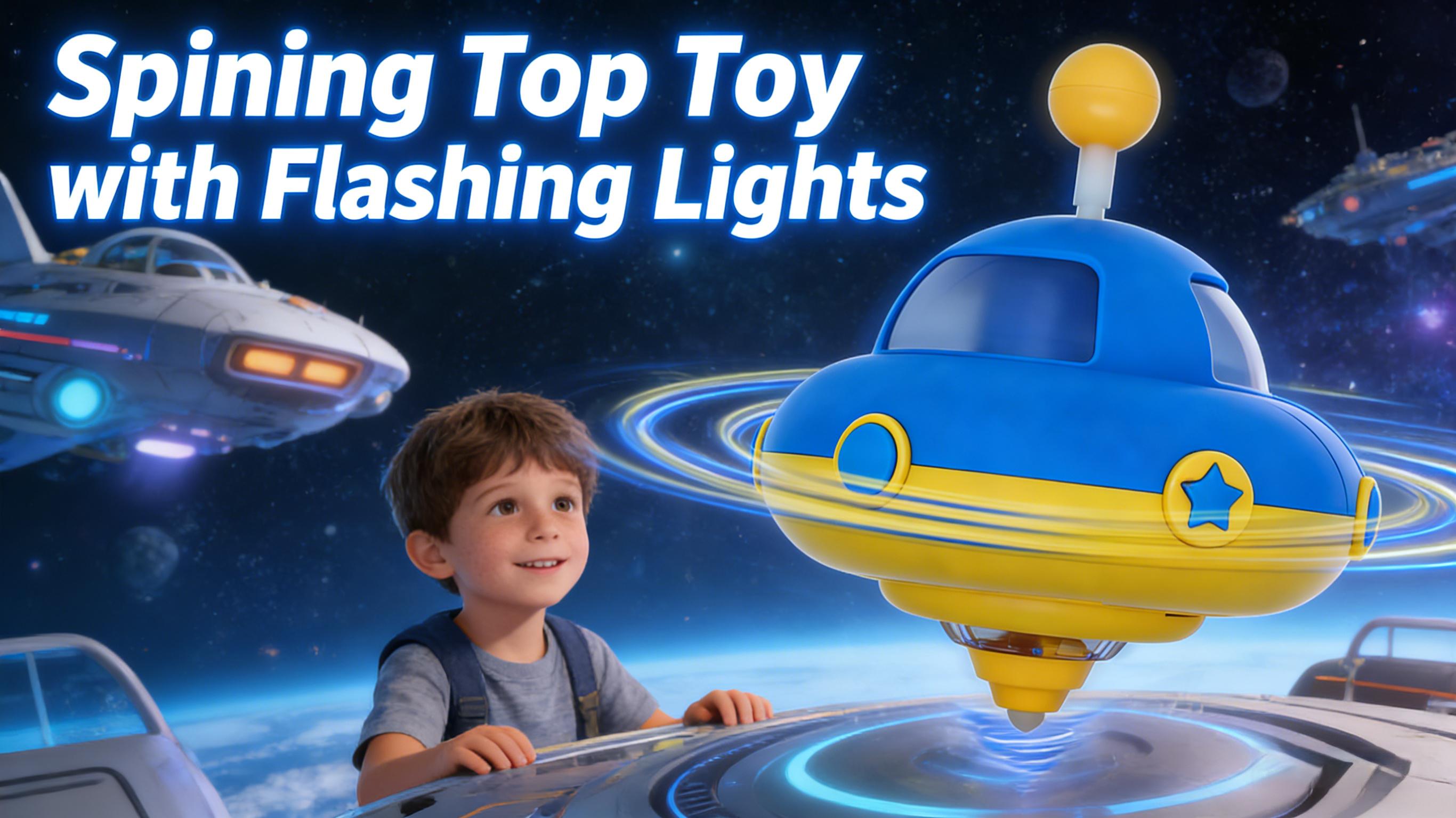 Luminous rotating gyro,Light Up Spining Top Toy with Flashing Lights, Learning and Sensory Toys for Toddlers, Fidget Toys for Adult and Kids, Birthday Party Favors Toys for 3 4 5 6 7 8 9 10 Year Old Boys Girls
