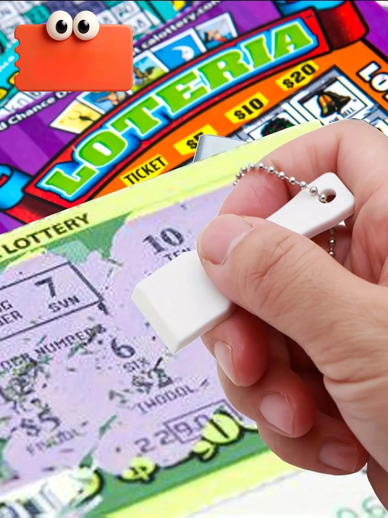 Lottery Scratch off Card Tools, 4pcs Mixed Color Plastic Keychain Design, Perfect for Lottery Games & Events Use