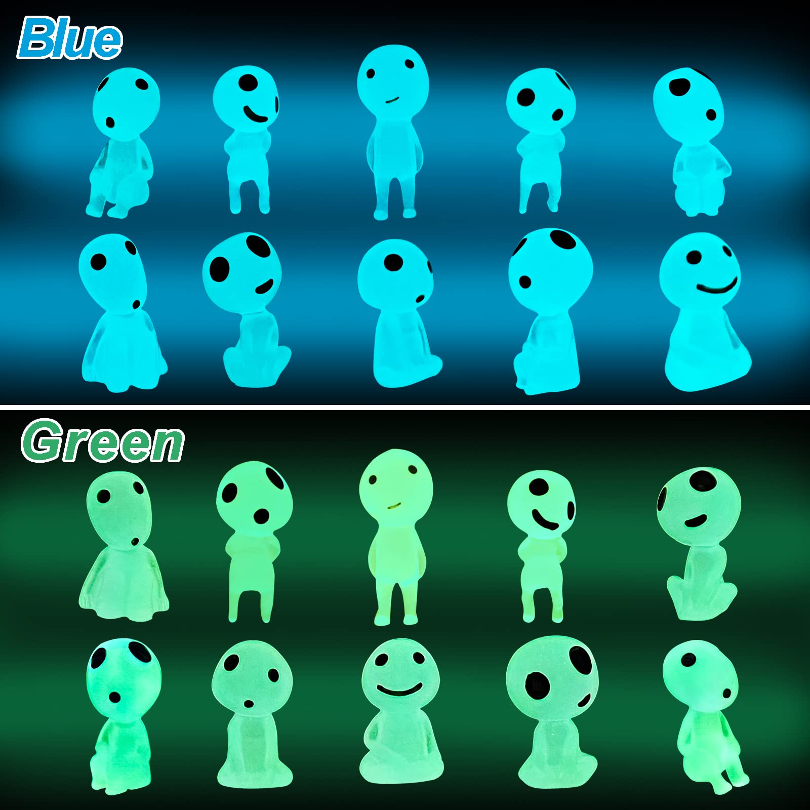 Glow in Dark Tree Elves Decorations, Miniature Fairy Luminous Ghosts for Garden, Aquarium, Dollhouse, Potted Plants, Christmas DIY Supplies, Resin Models