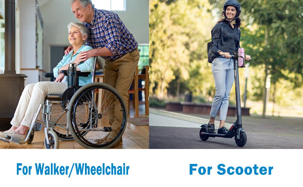 Stroller Cup Holder, Universal Cup Holder for Uppababy, Nuna, Doona Strollers, 360° Rotatable Bottle Holder for Stroller, Bike, Wheelchair, Walker, Scooter