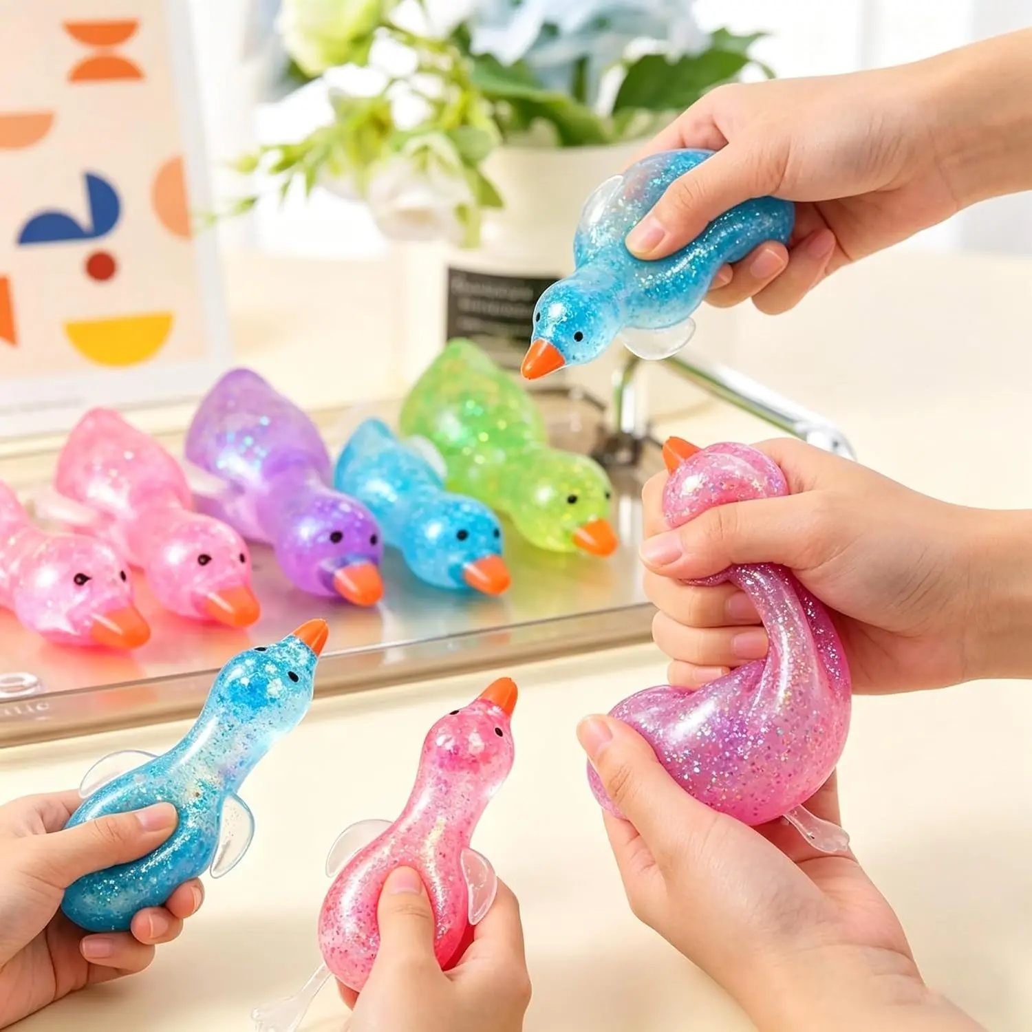 Maltose Duck Stress Relief Toy，Sensory Stress Relief Soft Ball for Adults, Party Favor Prank Squeeze Toy, Anti-Anxiety Hand Pressure Reliever, Squishies, Squishy Fidgets, Fidget Stress Balls