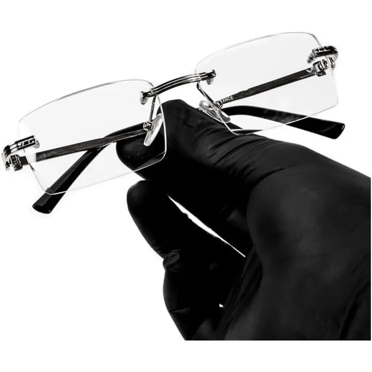 Elegant Rectangle   Retro Metal Wire Frame Rimless Square Clear Lens Eyeglasses  Hop Glasses For Men Women