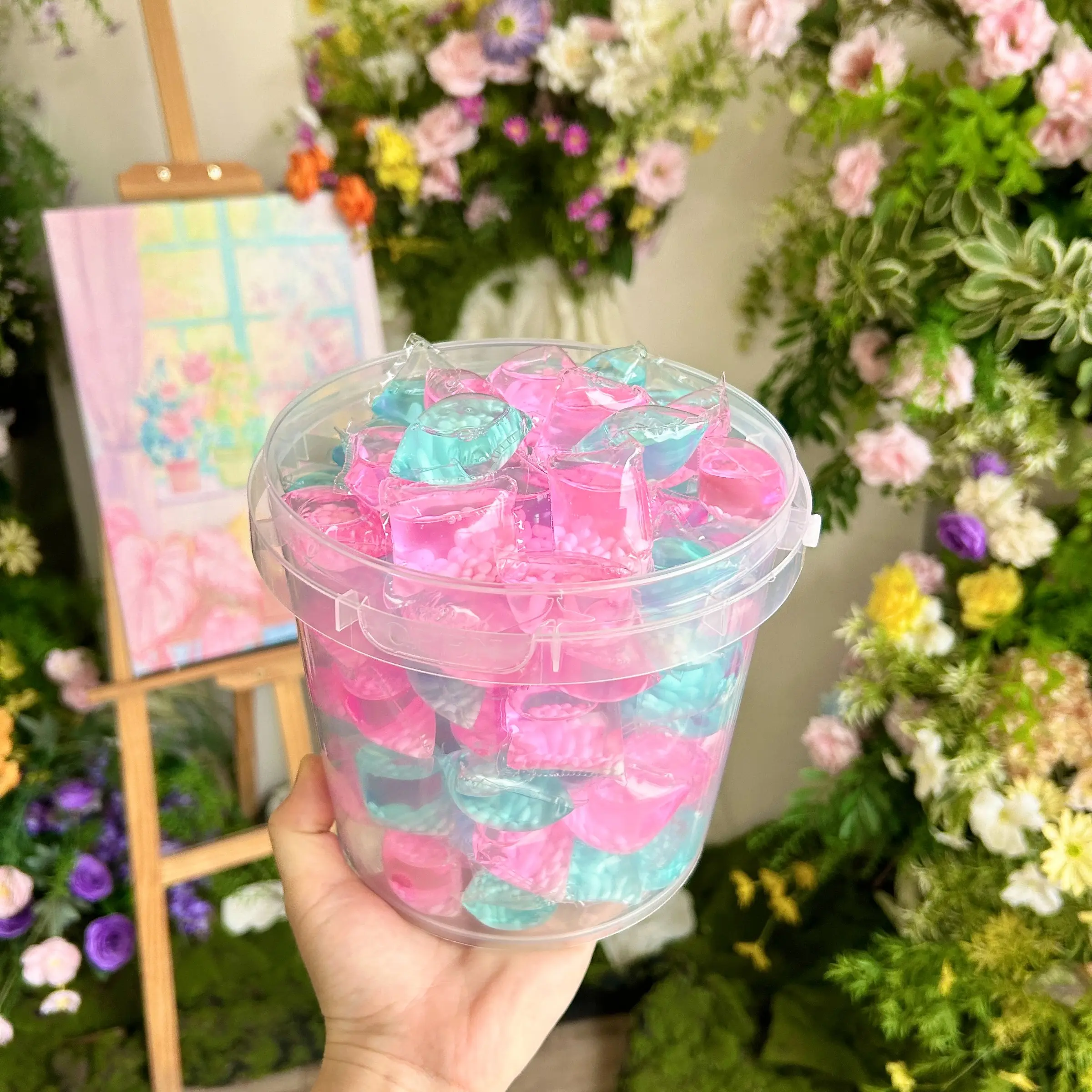 40/90 Count Concentrated Laundry Detergent Pods Bulk all in 1 Laundry Detergent Pacs 👕✨ Remover Cleaning Fragrance Enhancement Softening concentrated laundry soap pacs with Floral fruity aroma and Oxi Floral Burst in Every Wash!