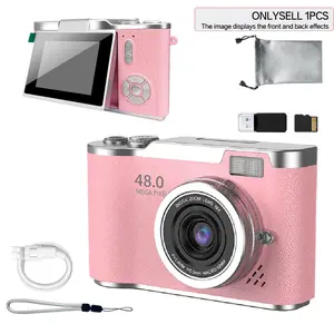 Foldable Screen Student Camera, 1 Count Retro CCD Card Machine, Entry-level Digital Camera, 1080P High Built-in Games & Filter Functions Camera, Mini, Digital Zoom Camera, Hybrid Viewfinder, Multiple Filters, Portable, HD Digital Camera