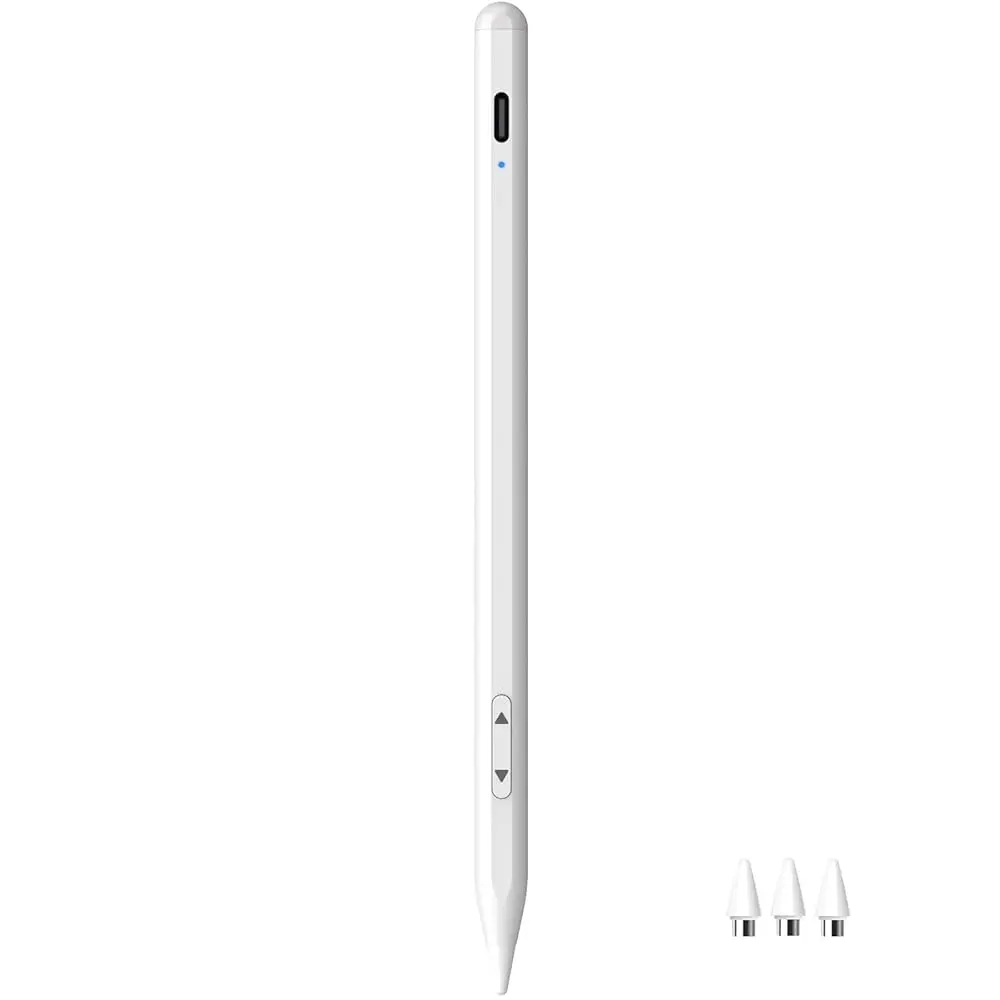 Universal Stylus Pen for Apple iPhone & Android & iPad, 2X Fast Charge Active Stylus Pencil for All Touch Screen, High Sensitivity Capacitive Stylus for Smartphone Apple Watch Tablet-White