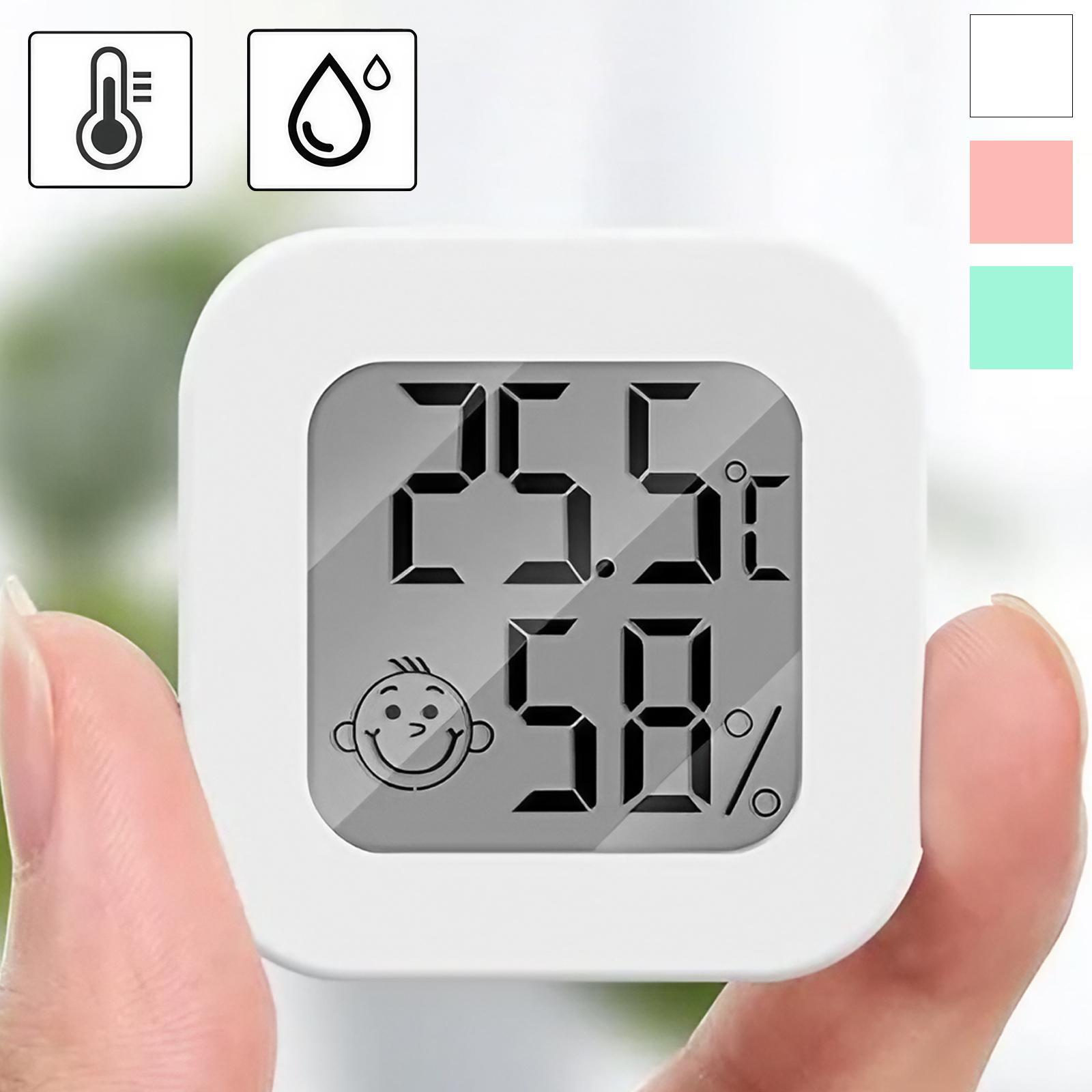 Mini Digital LCD Display Thermometer, 1 Count High Accuracy Temperature Sensor, Batteries Powered Household Humidity Meter, Indoor Temperature Measuring Instrument