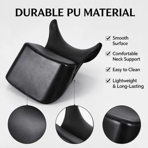 Luxury U-Shaped Neck Pillow for Salon Shampoo Bowls, Durable PU Material, Professional Salon Use, Not for Household Sinks