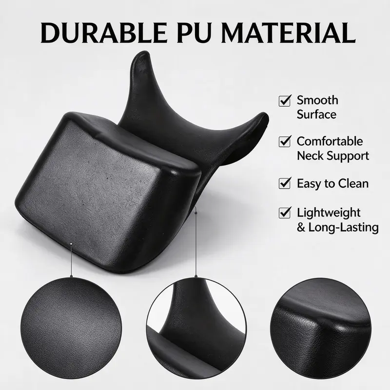 Luxury U-Shaped Neck Pillow for Salon Shampoo Bowls, Durable PU Material, Professional Salon Use, Not for Household Sinks