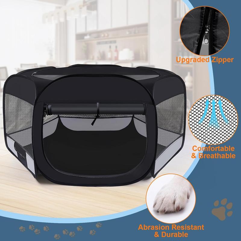 Playpen,Portable Pet Puppy Playpen, Puppy Play Pen for Indoors,Dogs Tent for Indoor Cats,Kitten Playpen,Collapsible Small Cats Crate Cage for Small Dogs with Carrying Case(Grey, S) Playpen,Portable Pet Puppy Playpen, Puppy Play Pen for Indoors,Dogs Tent for Indoor Cats,Kitten Playpen,Collapsible Small Cats Crate Cage for Small Dogs with Carrying Case(Grey, S)