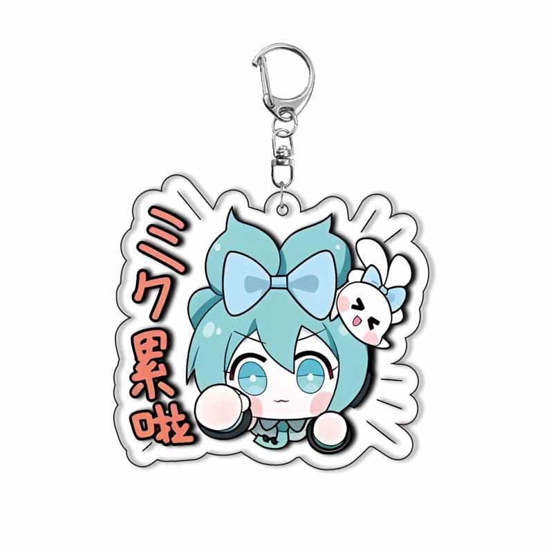 Hatsune Miku Popular Cartoon Anime Acrylic Double-sided Keychain Backpack Decoration Accessories Neutra