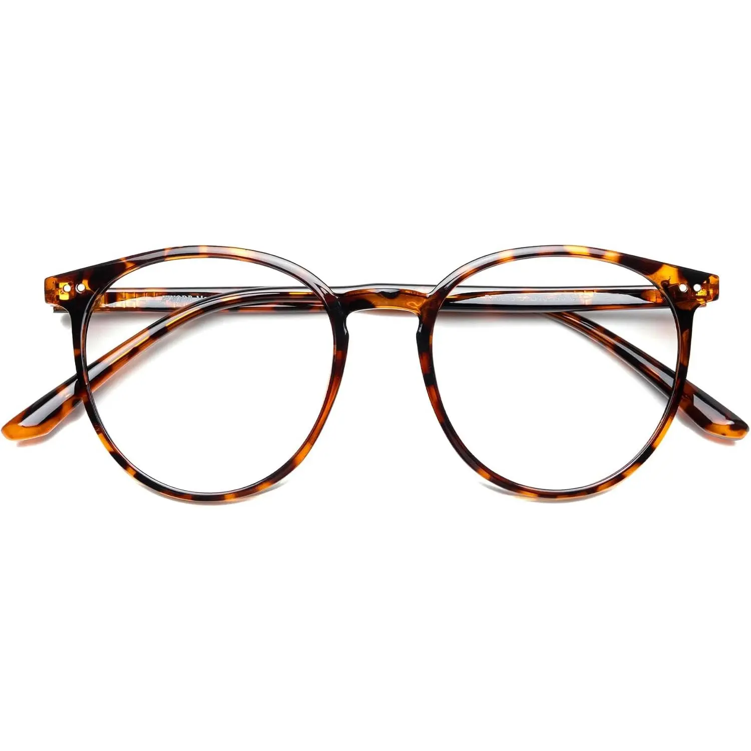 Round Blue Light Blocking  Glasses for Women Men | UV400 Protection, Anti Screen  & UV Glare, TV Phone Gaming Work Daily Use, Tortoise Frame