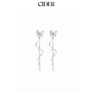 Cider BUTTERFLY & BEADED DROP EARRINGS