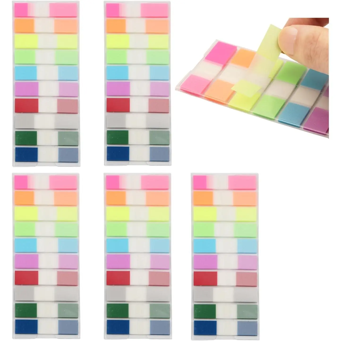 1000 count Transparent Sticky Notes, Page Markers, Book Tabs, Label Stickers, Pop Up Index Flags