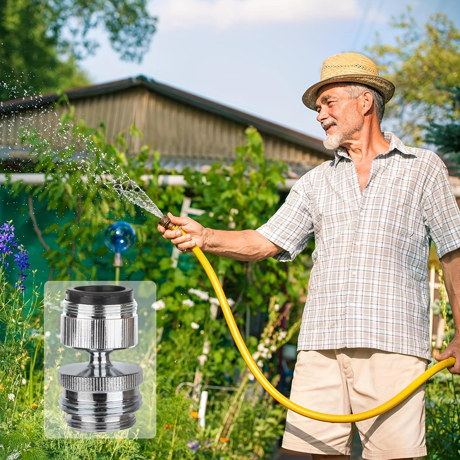 Premium Stainless Steel Garden Hose Quick Connector 3/4 Inch GHT Fittings Kit with Brass Couplers for Secure Leak Free Connection