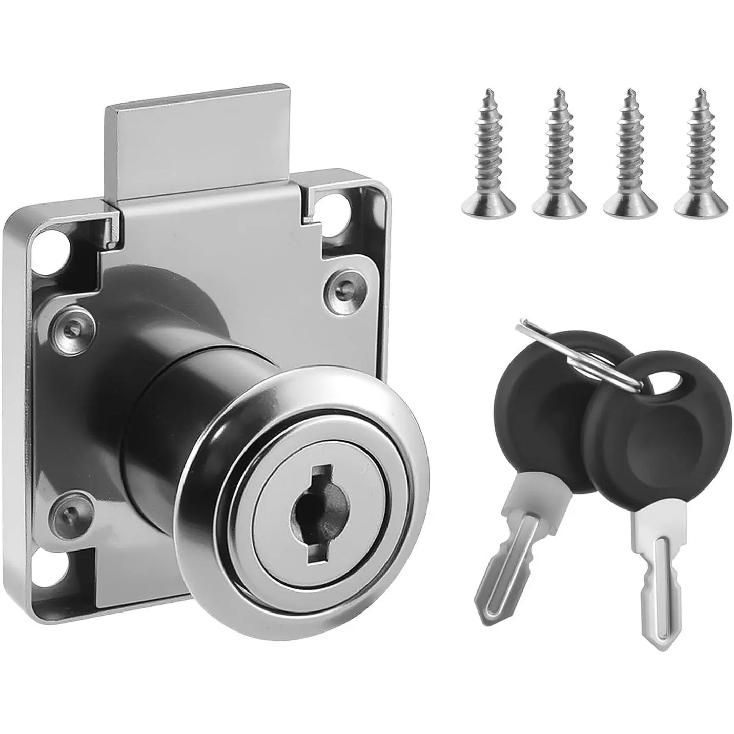 SDTC Tech 22mm Cylinder Cam Drawer Lock with Keys and Matching Screws for Cabinet Wardrobe Cupboard Office Desk